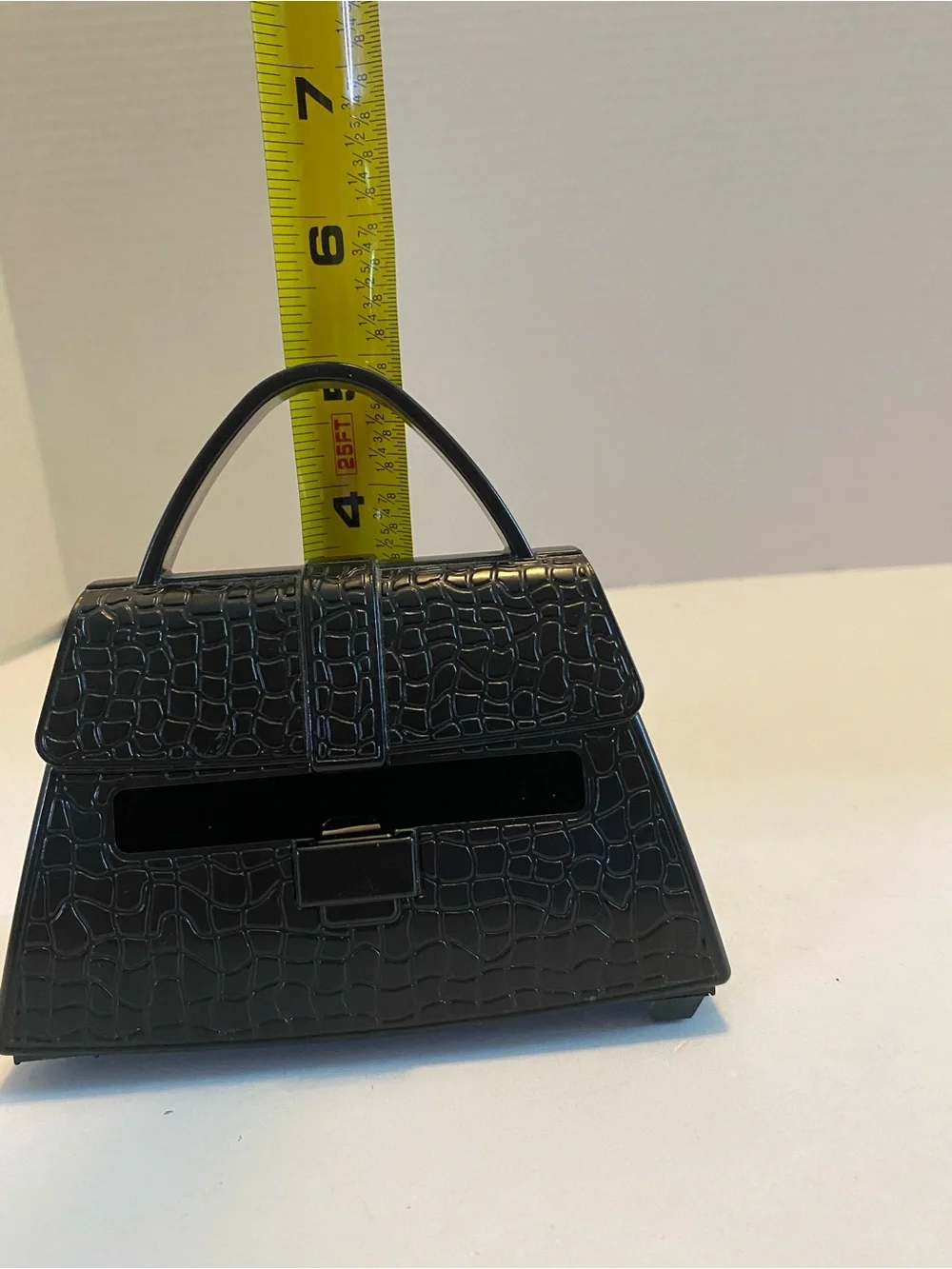 Post it Notes Black Purse Holder Dispenser for Desk 3.5” X 3.5” For Notes